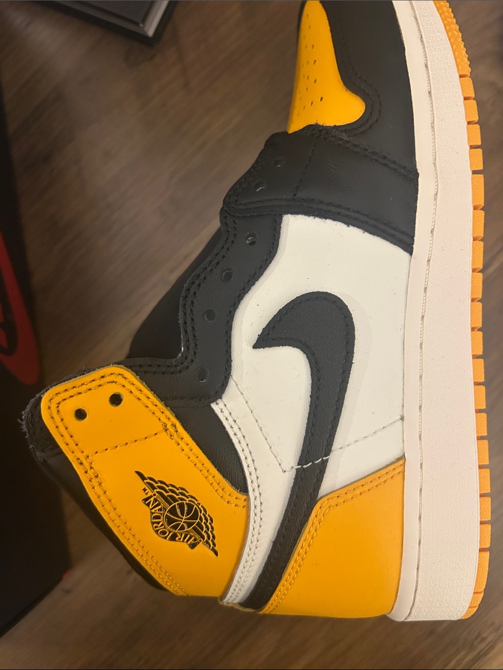 Nike Air Jordan 1 High White, Black & Yellow